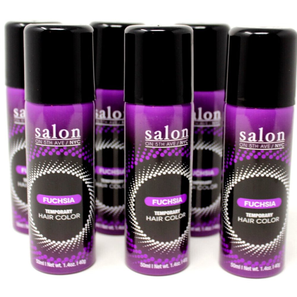 LOT OF 6 Salon on 5th Ave, NYC Temporary Hair Color Fun Shades, Fuchsia